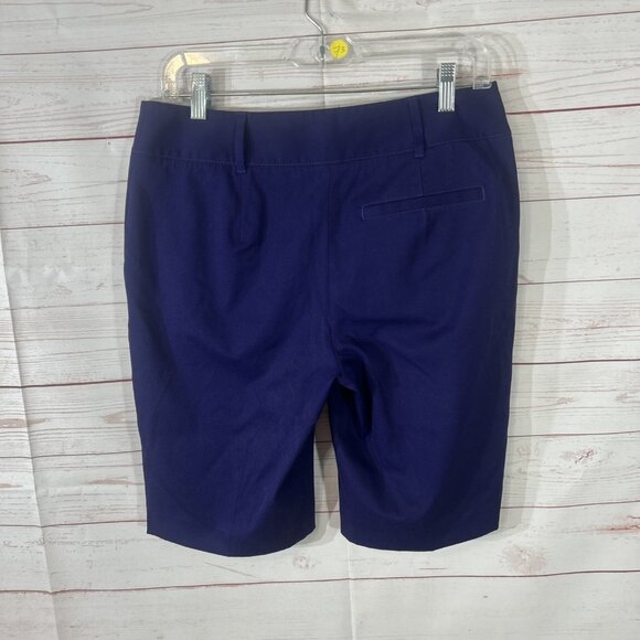 Annika Cutter & Buck Shorts Women 6 Purple Bermuda Golf Activewear Flat Front - Picture 4 of 9